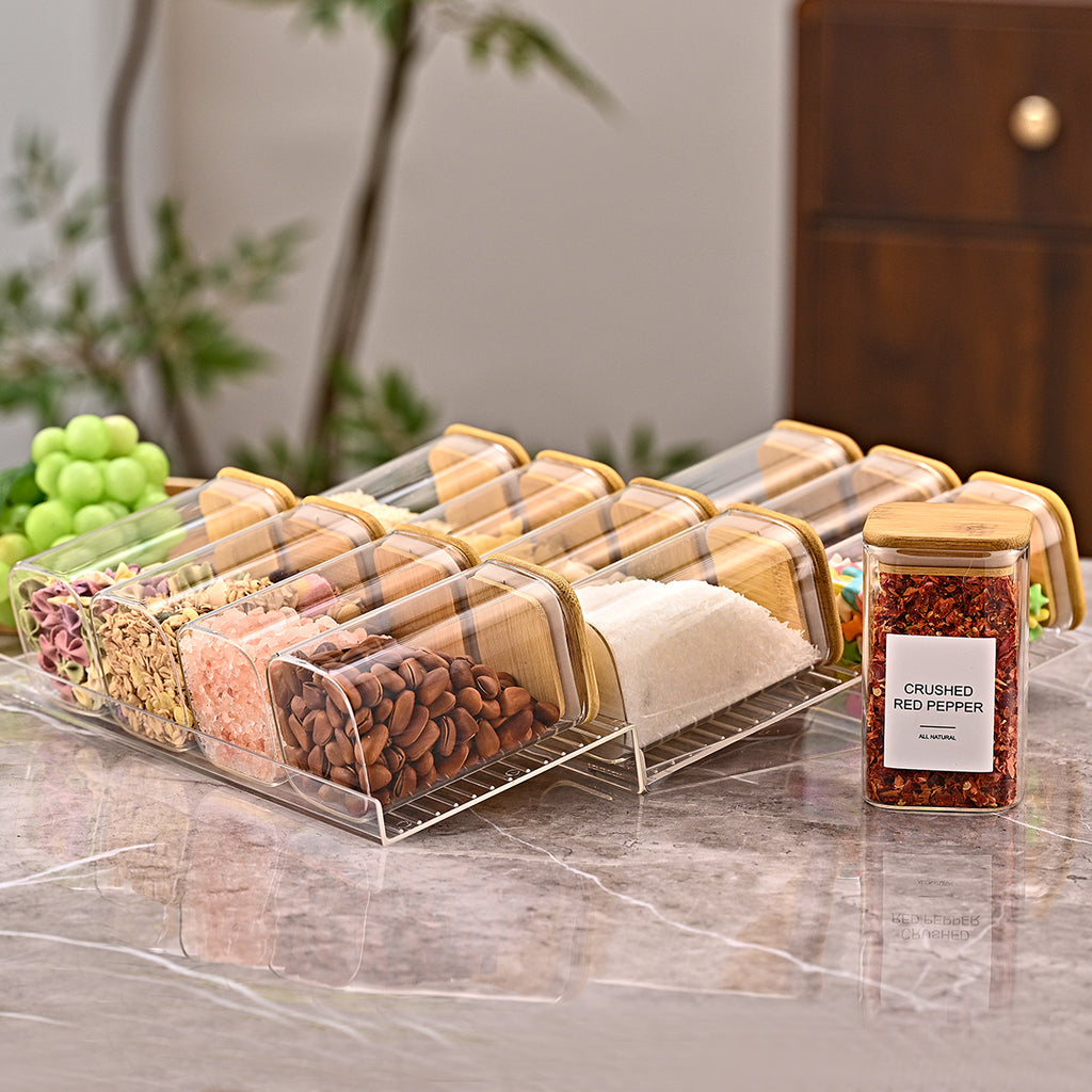 Stepped Spice Rack Organizer, 4 Pack, Clear - image 8