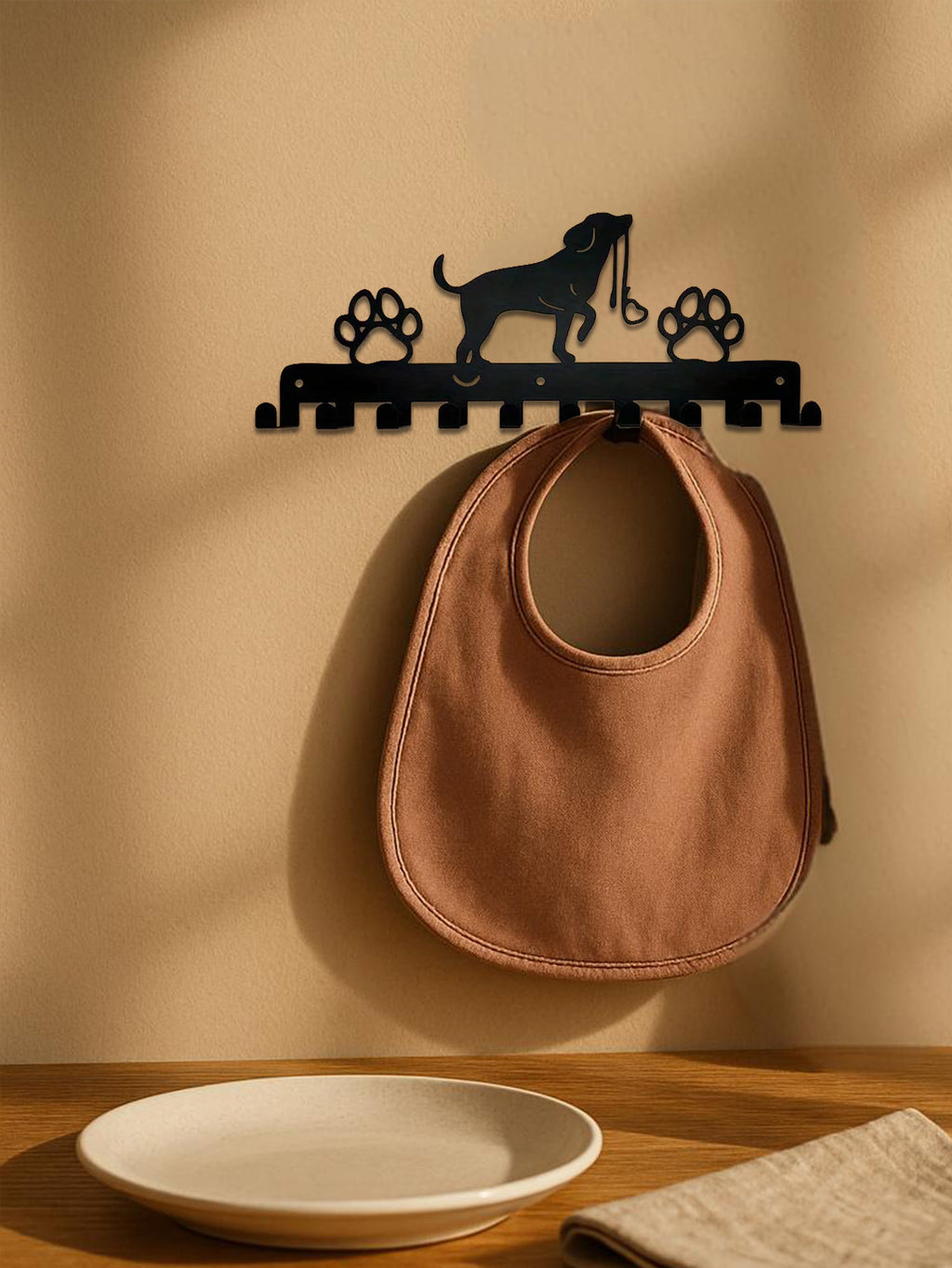 Dog Silhouette Key and Leash Holder, Wall Mount - image 6