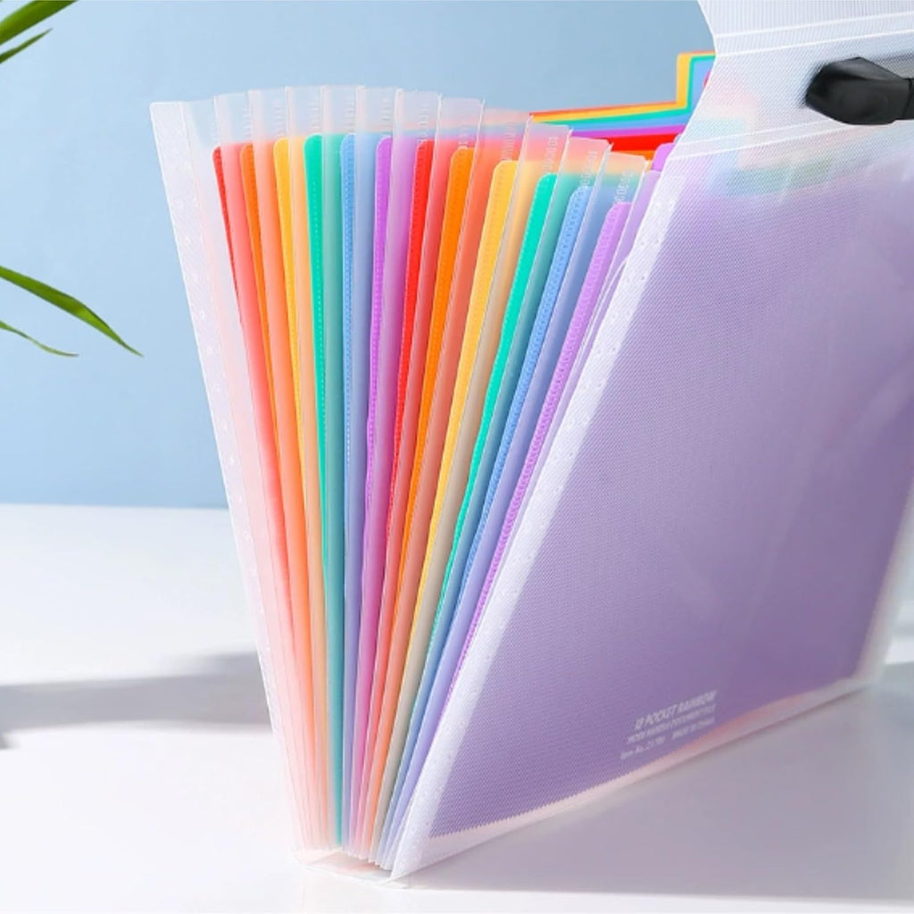 Expanding File Organizer, 13 Pockets, Rainbow - image 6