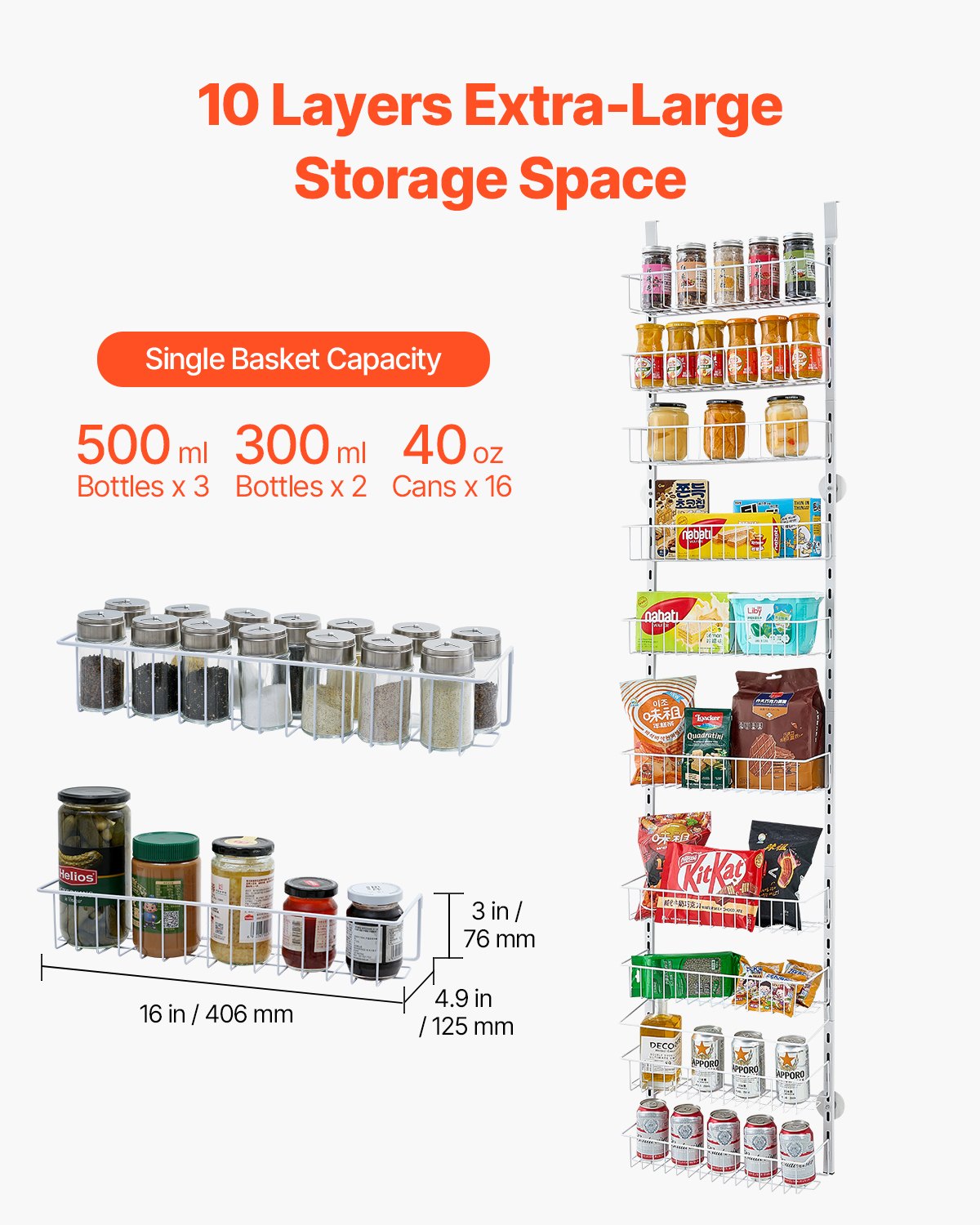 10-Tier Over-the-Door Pantry Organizer - image 4