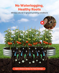 Galvanized Oval Raised Garden Bed, 8 x 4 x 1 ft