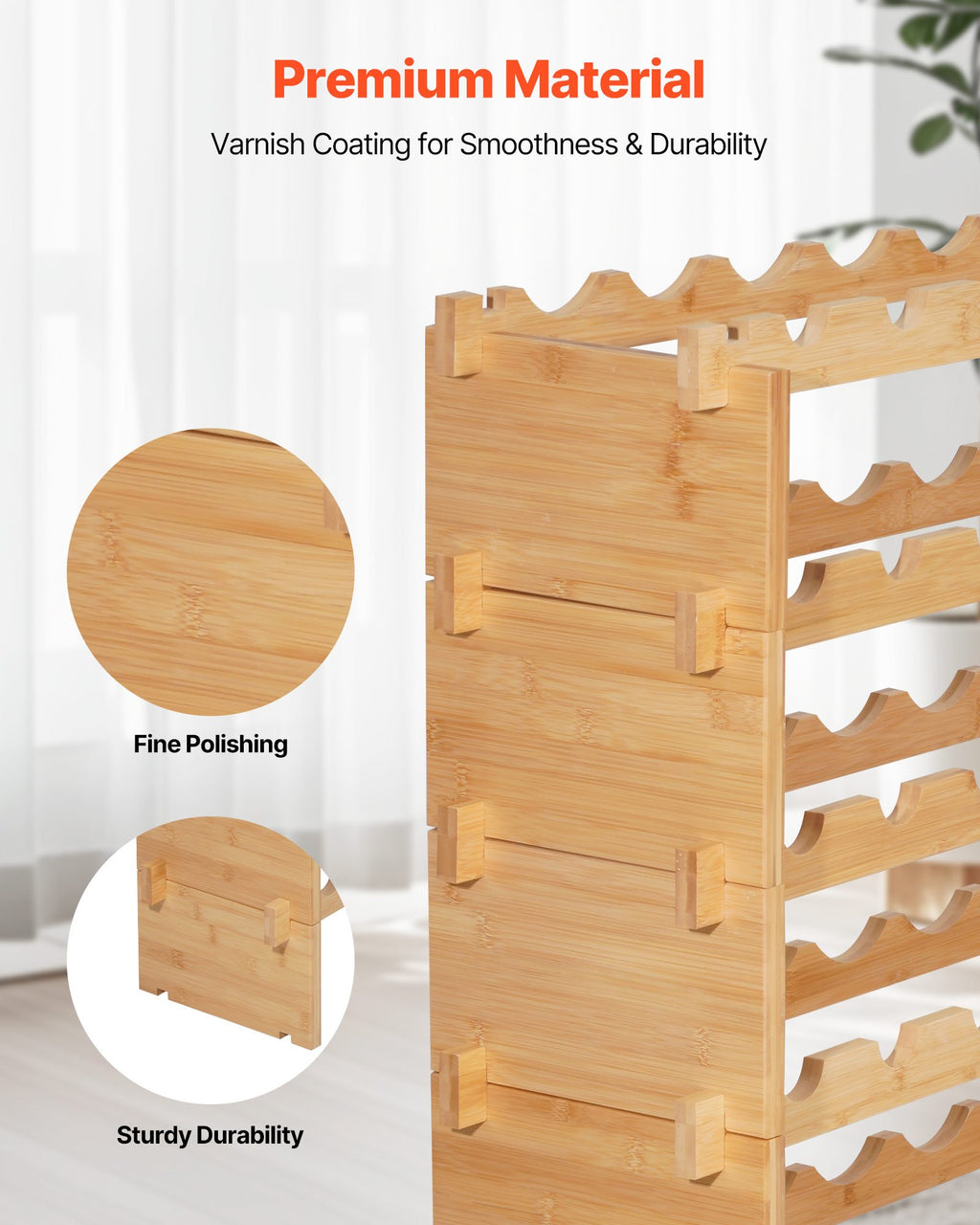 Freestanding Wine Rack, 8 Tier, 72 Bottles - image 4