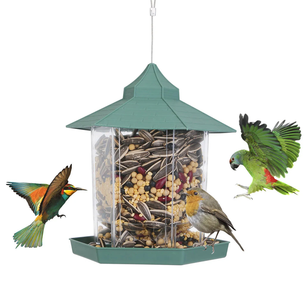Hanging Gazebo Wild Bird Feeder, 6 Ports - image 8