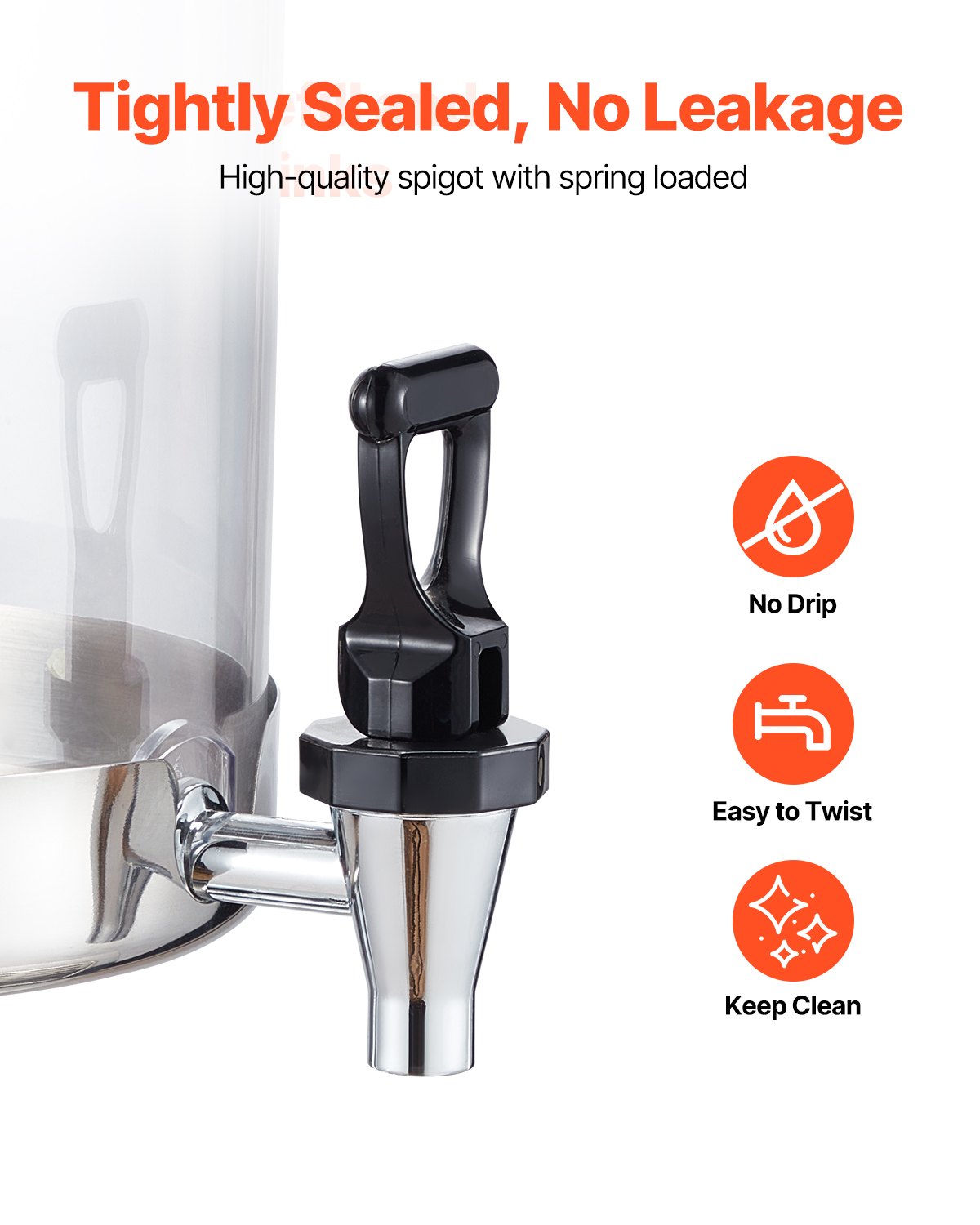 Beverage Dispenser with Stand and Spigot, 2.1 Gallon - image 2