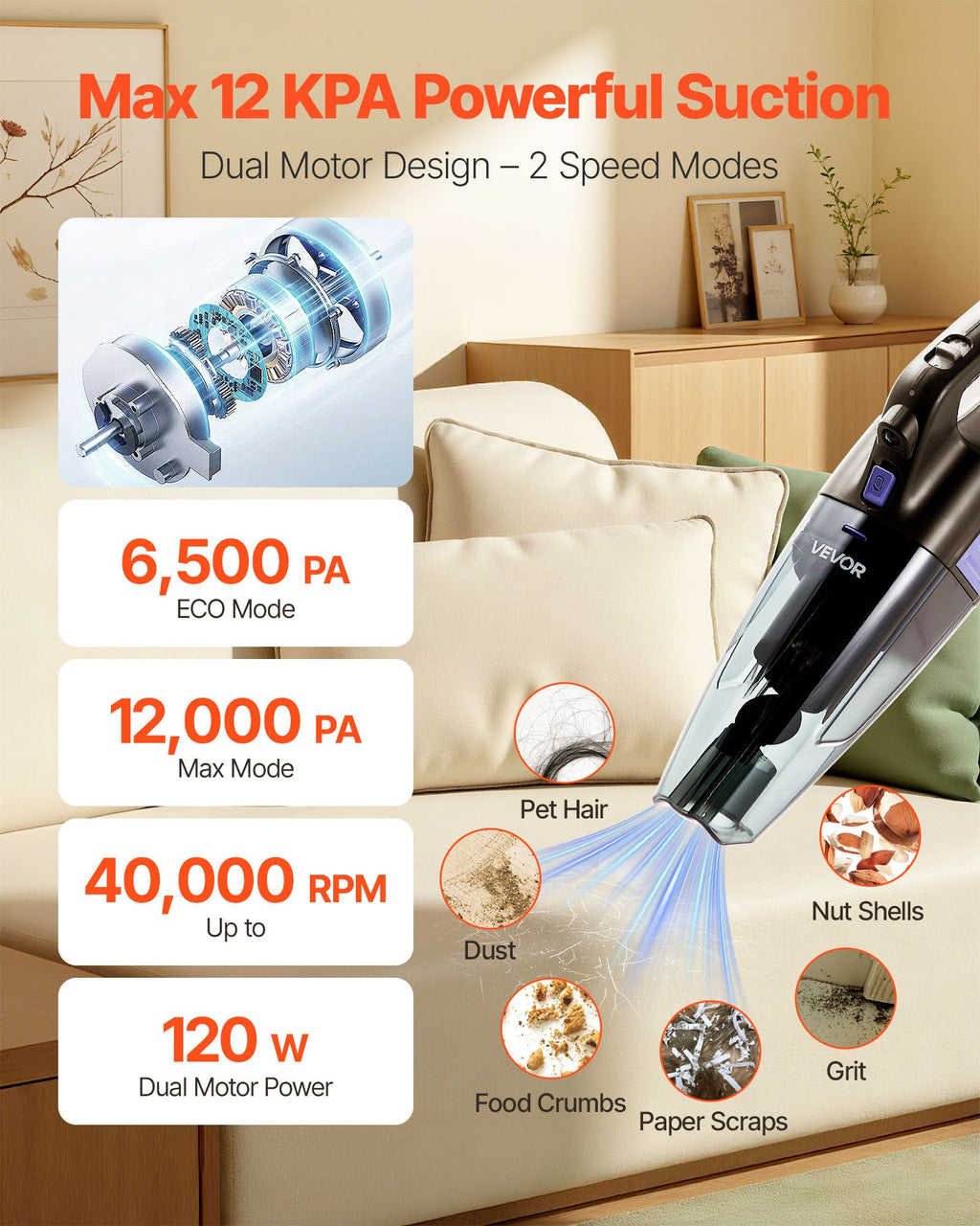 Cordless Handheld Vacuum with HEPA Filter - image 5