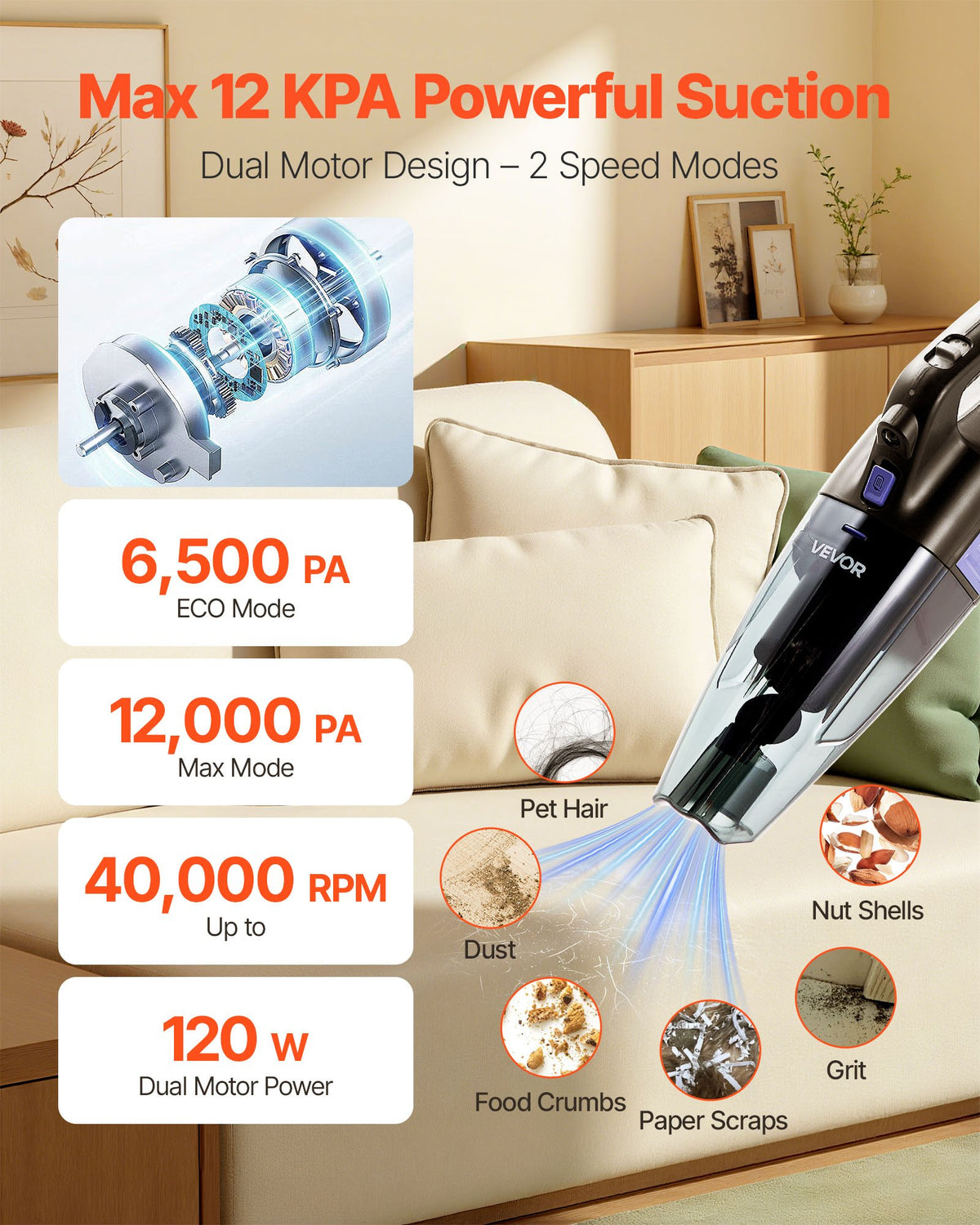 Cordless Handheld Vacuum with HEPA Filter - image 5
