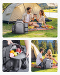 2-Person Picnic Backpack with Cooler, Grey