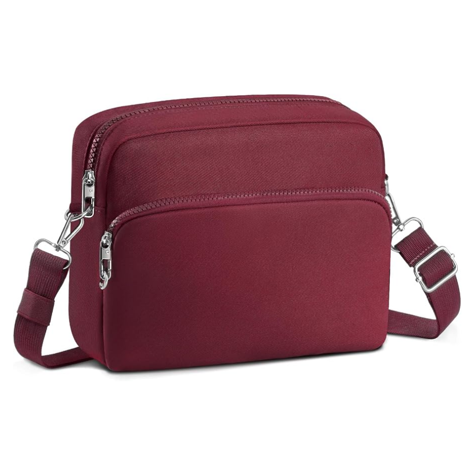 Anti-Theft Crossbody Travel Bag, Purple - image 8