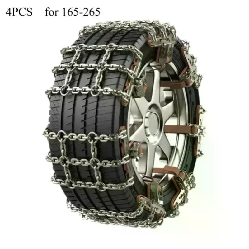 Car Snow Traction Chains, 4 Pack, Tire Width 165-265 mm - image 6