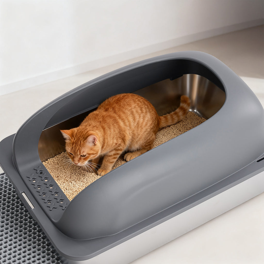 Stainless Steel Cat Litter Box with Lid - image 5