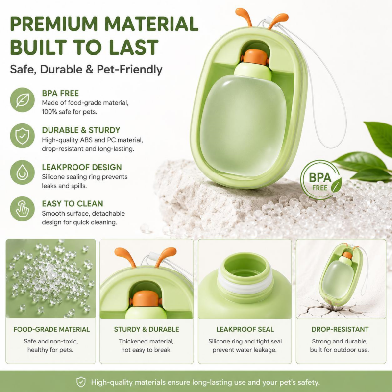 Portable Pet Water Bottle, Green - image 6