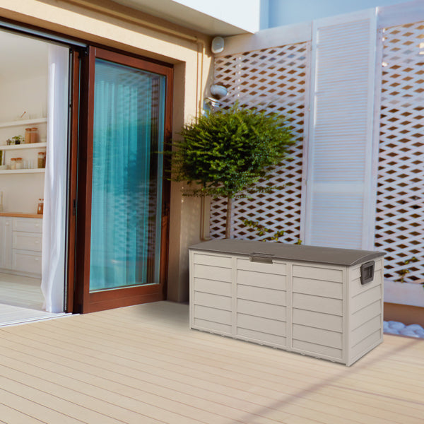 Outdoor Deck Storage Box, 75 Gallon, Brown - image 5