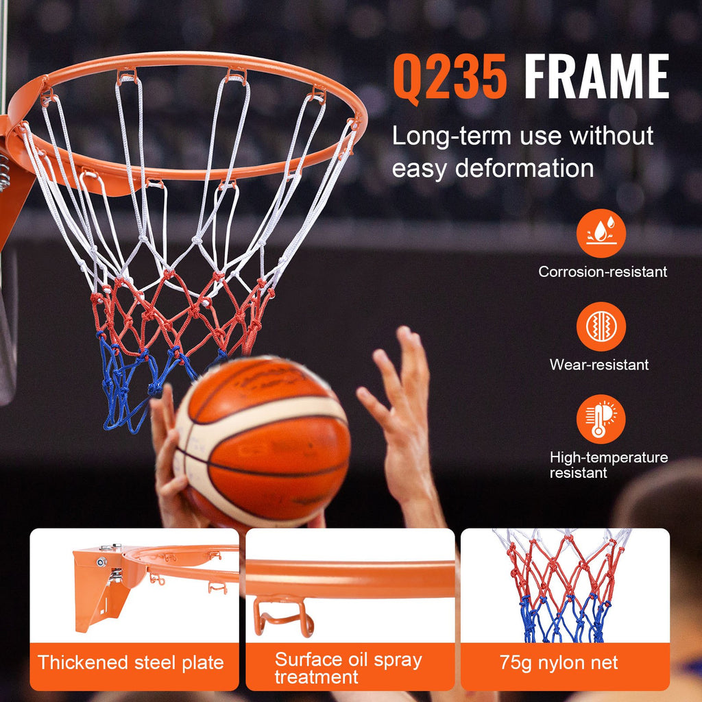 Replacement Basketball Rim, 18 in, with Net - image 2
