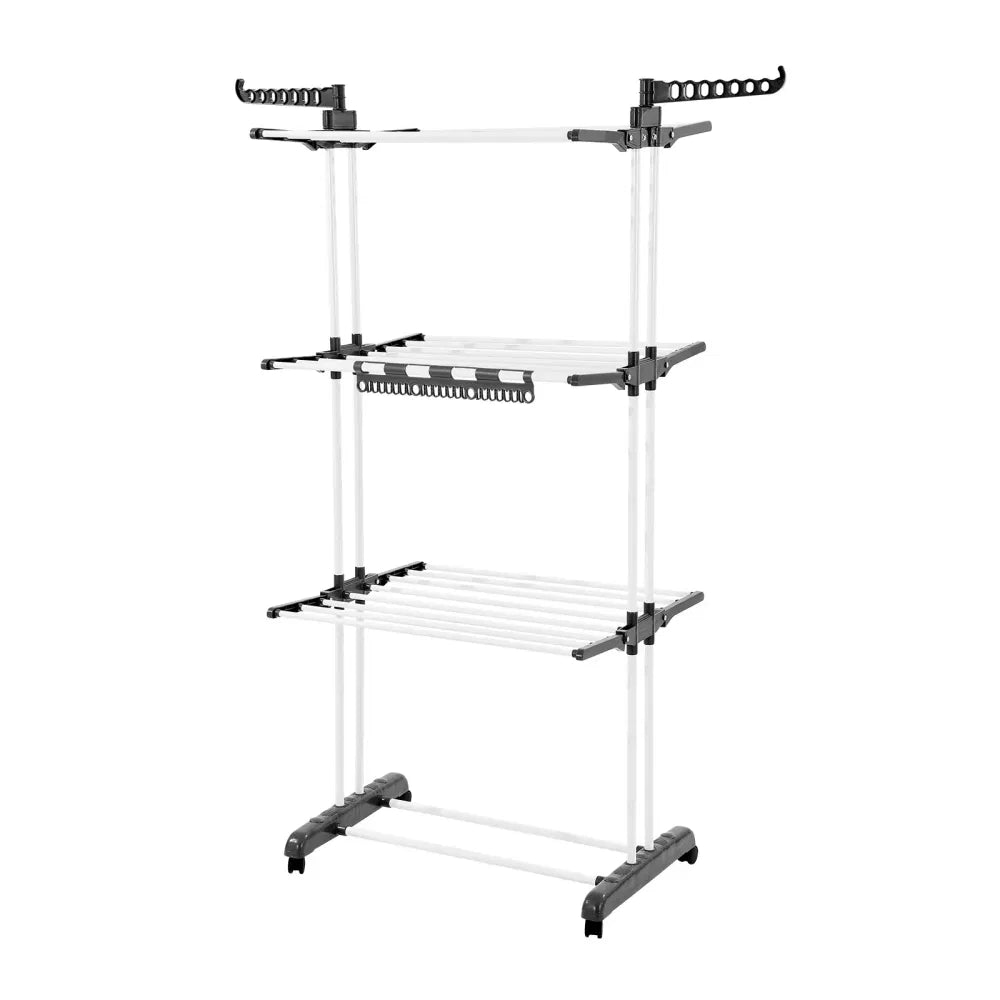 4-Tier Clothes Drying Rack with Wheels - image 3