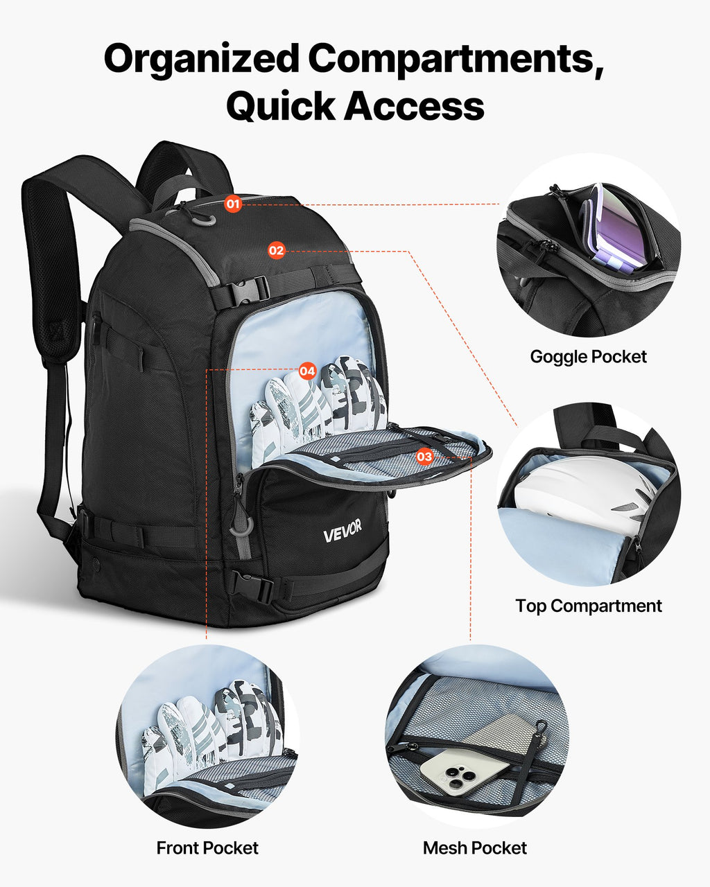 Ski Boot Bag Backpack, 55L - image 5