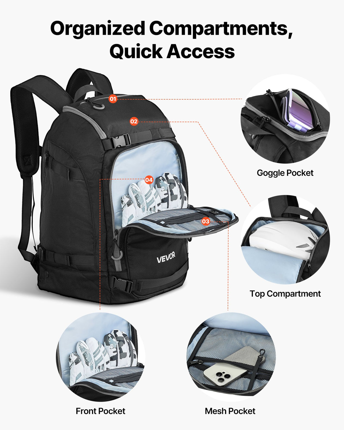 Ski Boot Bag Backpack, 55L - image 5