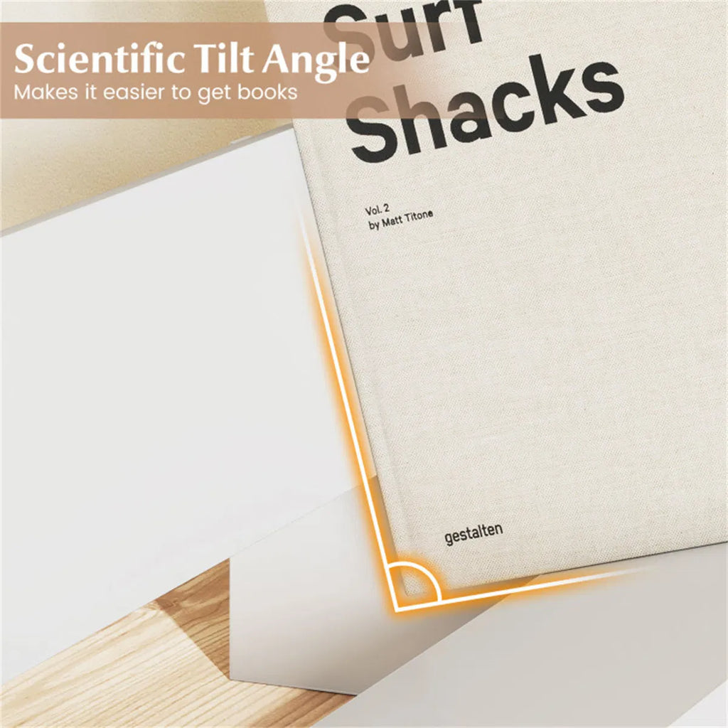 Tilted Desktop Bookshelf, White - image 6