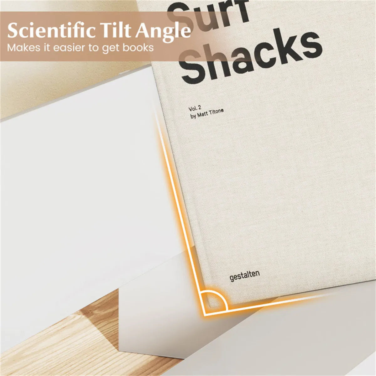 Tilted Desktop Bookshelf, White - image 6