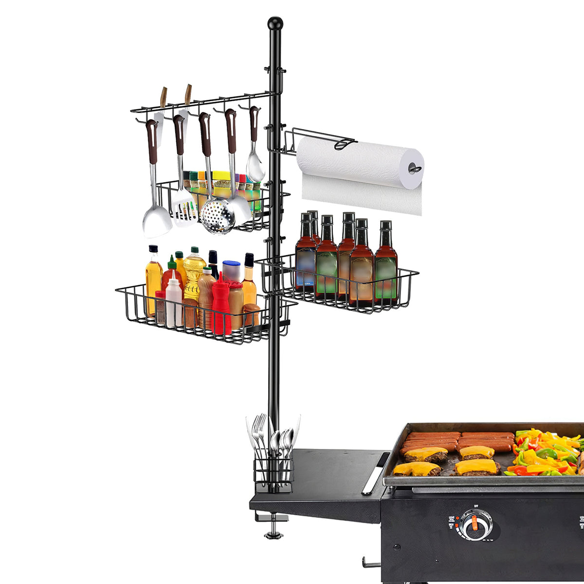 Standing BBQ Griddle Caddy with Paper Towel Holder - image 5