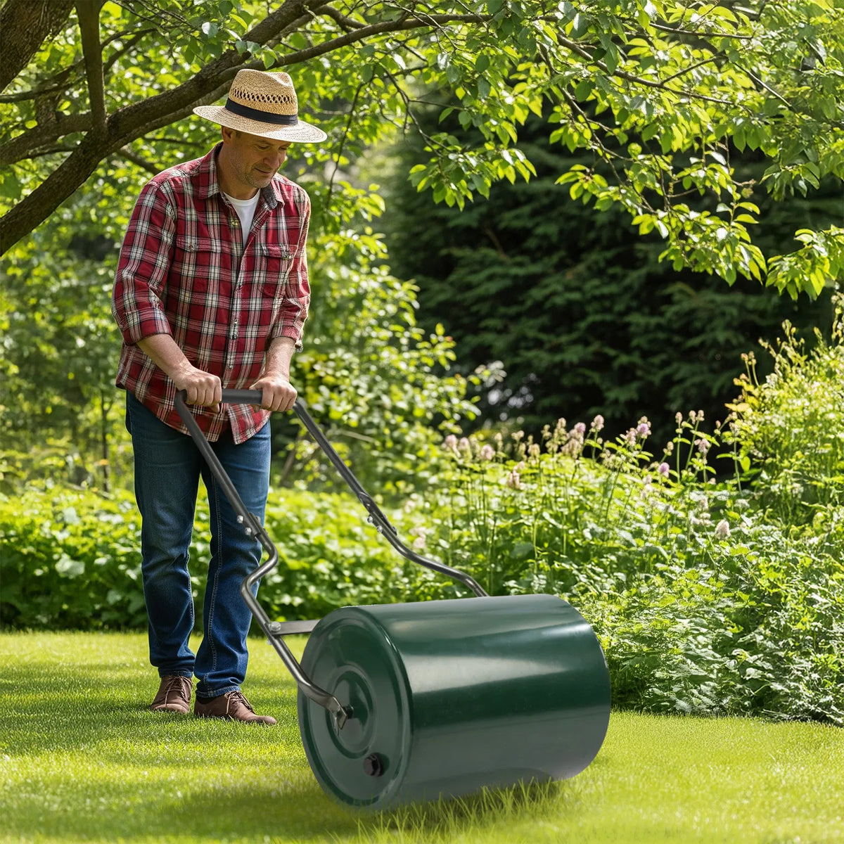 Steel Lawn Roller, 16 in, Fill with Water or Sand - image 6