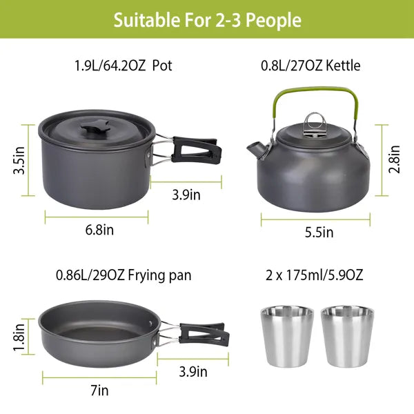 Camping Cookware Set, 12 Pieces - image 2