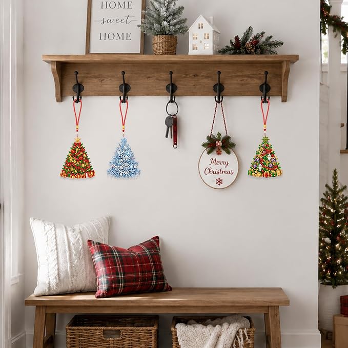 Christmas Tree Diamond Art Ornaments Kit, 4 Pack - image 2
