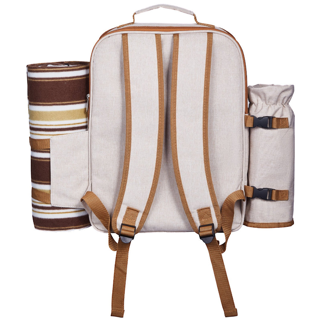 4-Person Picnic Backpack with Insulated Cooler - image 4