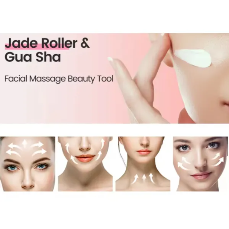 Jade Roller and Gua Sha Set, Green - image 2