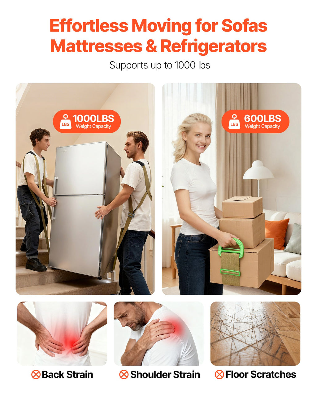 Furniture Moving Straps for 2 People