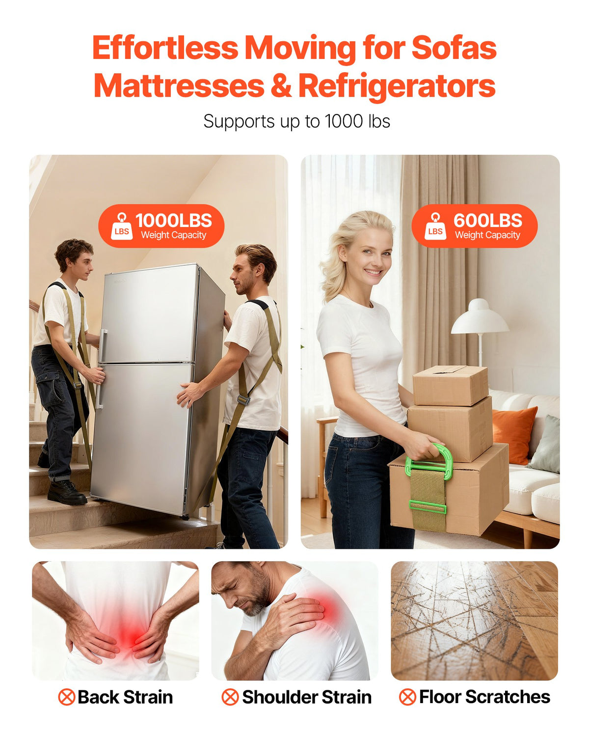 Furniture Moving Straps for 2 People