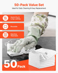 Microfiber Cleaning Cloths, 50 Pack, 12 x 12 in, White