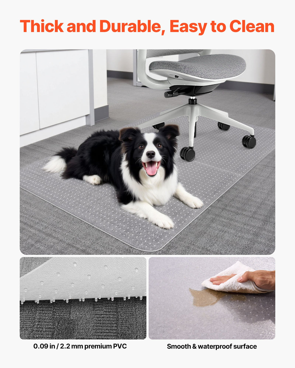 Office Chair Mat for Carpet, 36 x 48 in - image 3