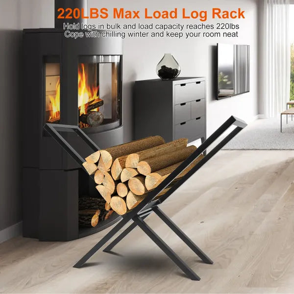 X-Shape Firewood Log Rack, 220 lb - image 3
