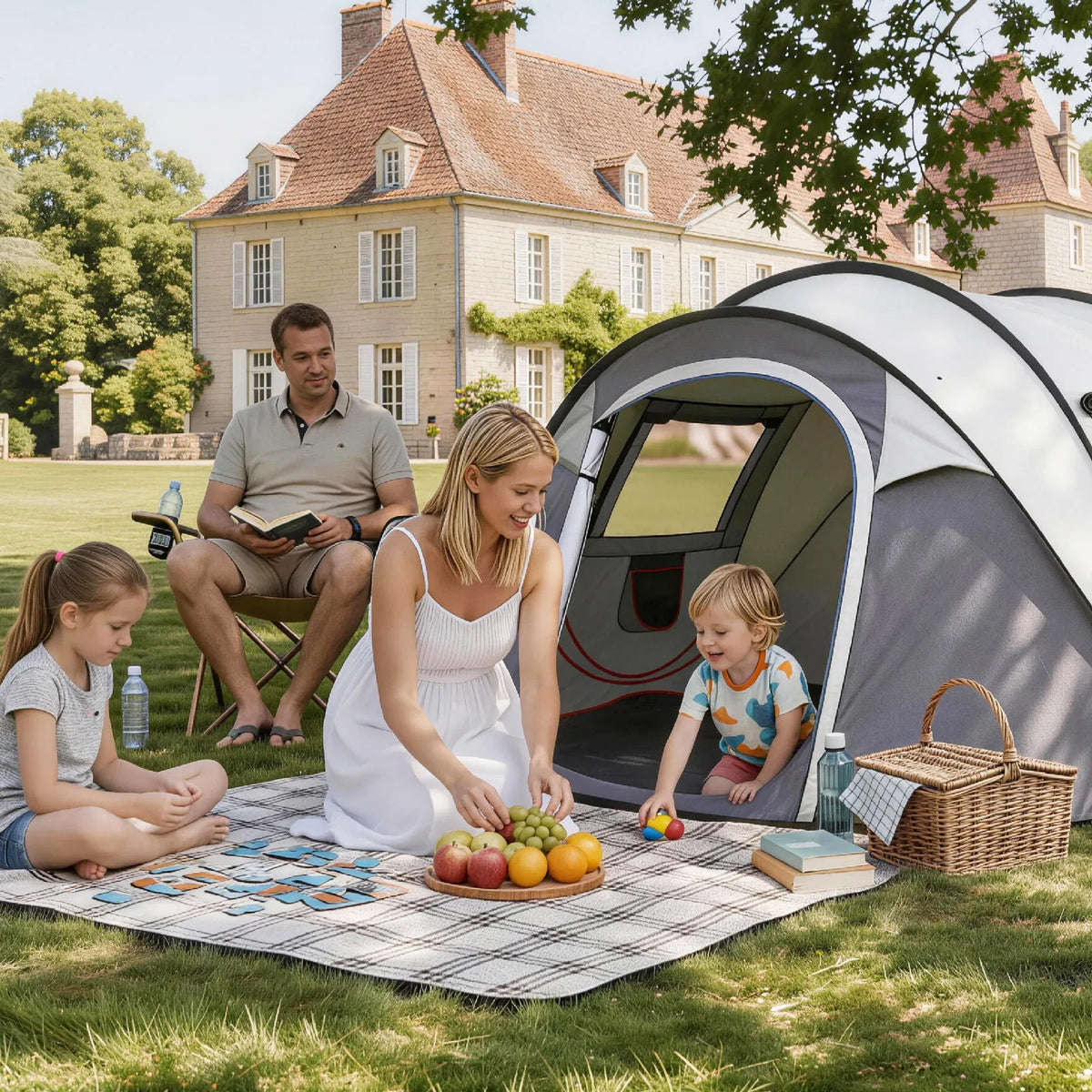 4-Person Pop-Up Tent with Awning - image 5