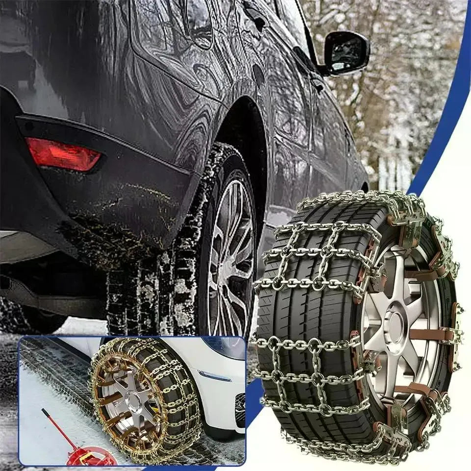 Car Snow Traction Chains, 4 Pack, Tire Width 165-265 mm - image 2
