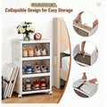 Clear Stackable Shoe Storage Cabinet, 3 Tier