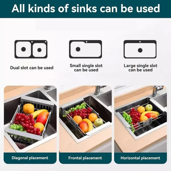 Expandable In-Sink Dish Drying Rack, Stainless Steel - image 5