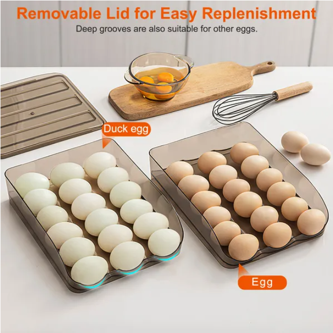 Rolling Egg Dispenser for Refrigerator, 2 Tier - image 4