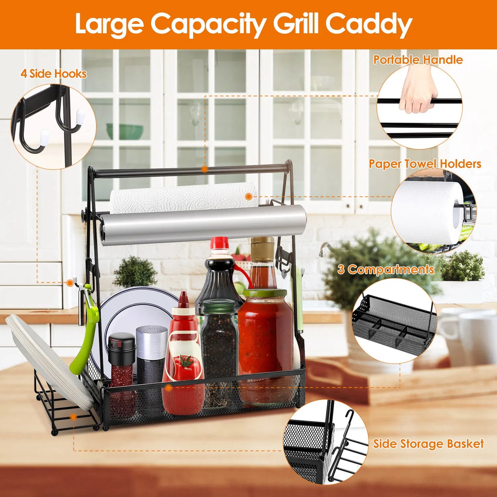 BBQ Grill Caddy with Paper Towel Holder - image 7