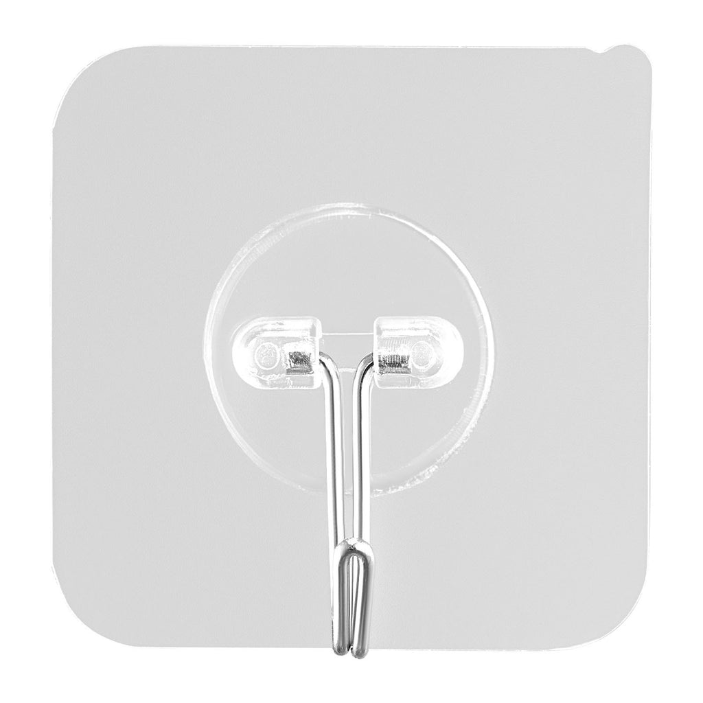Clear Adhesive Wall Hooks, 12 Pack - image 2