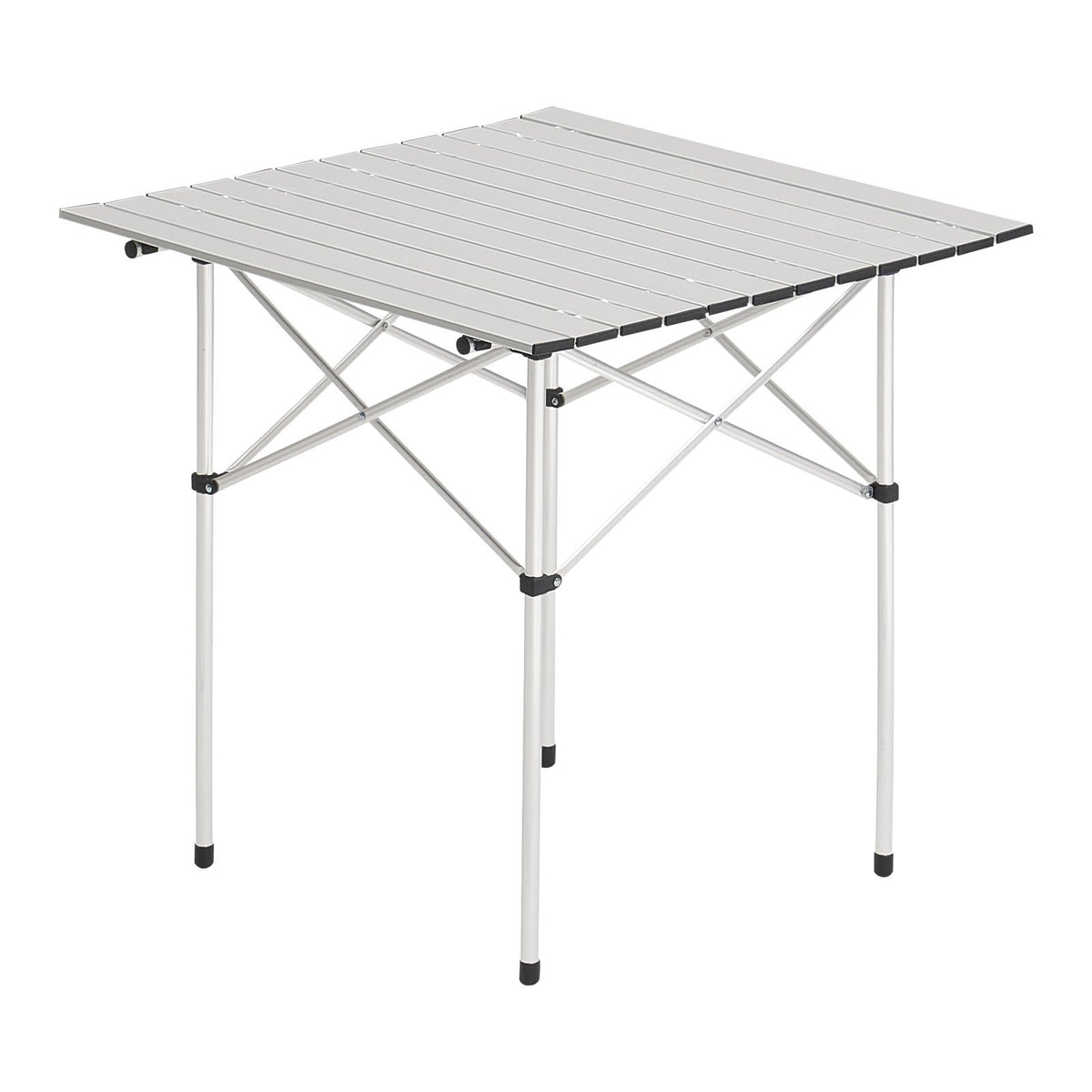 Aluminum Roll-Up Camping Table, Silver - image 2