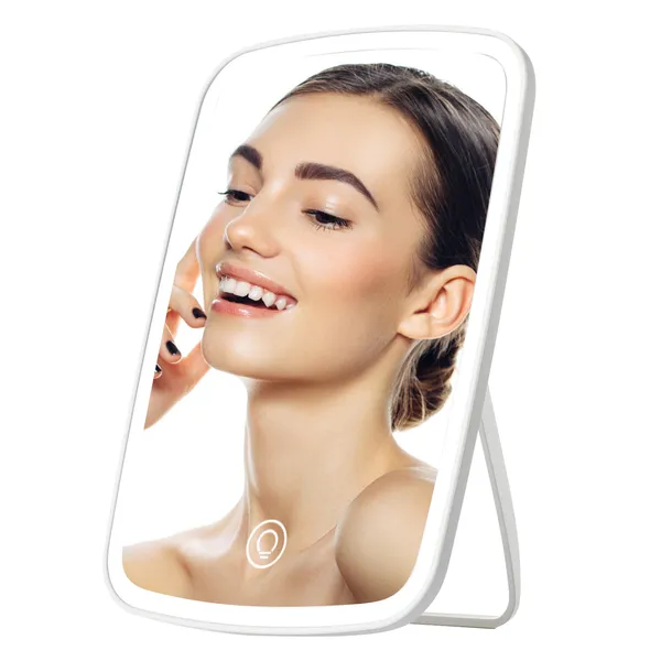 Rechargeable Lighted Makeup Mirror, 6 x 8.6 in
