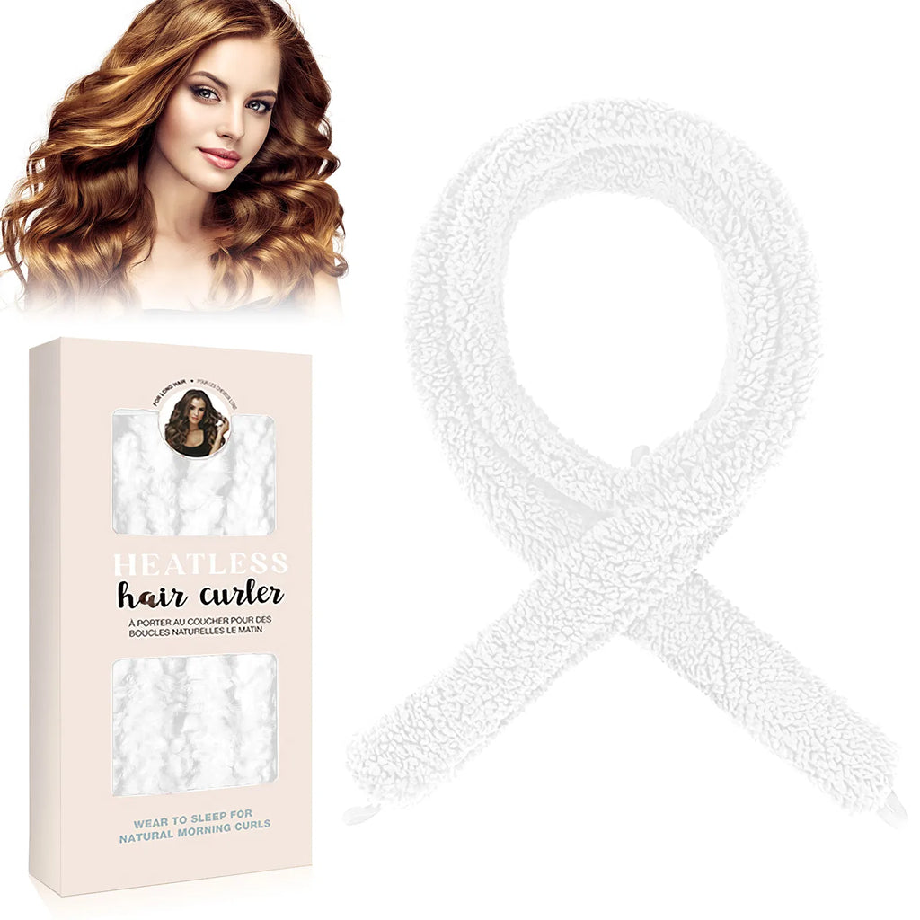 Satin Heatless Hair Curler, White - image 6