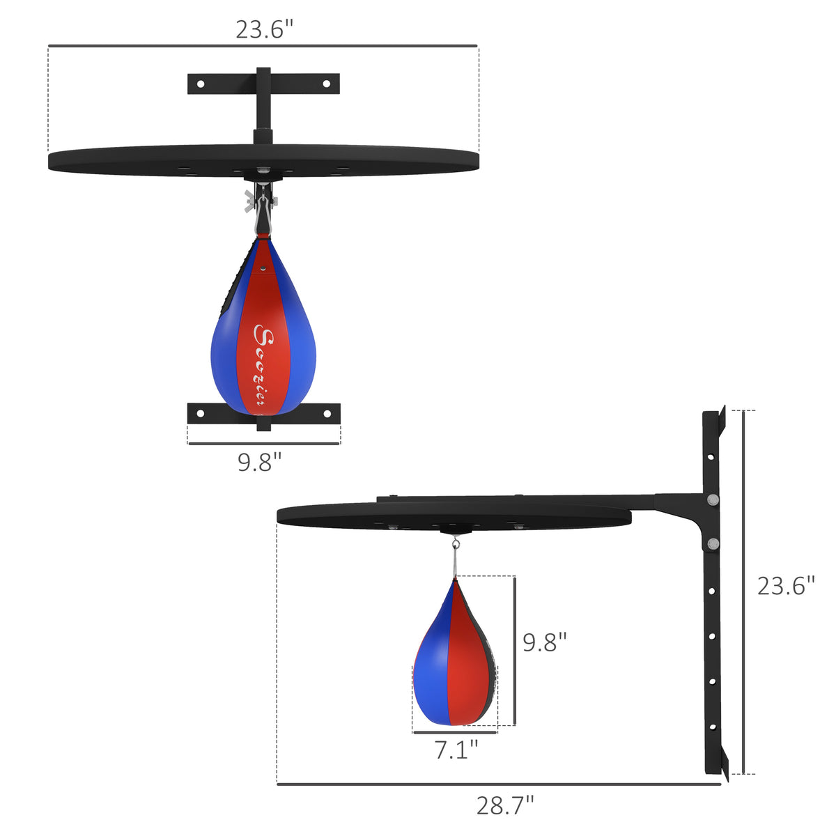 Wall-Mount Speed Bag Platform, Height Adjustable - image 4