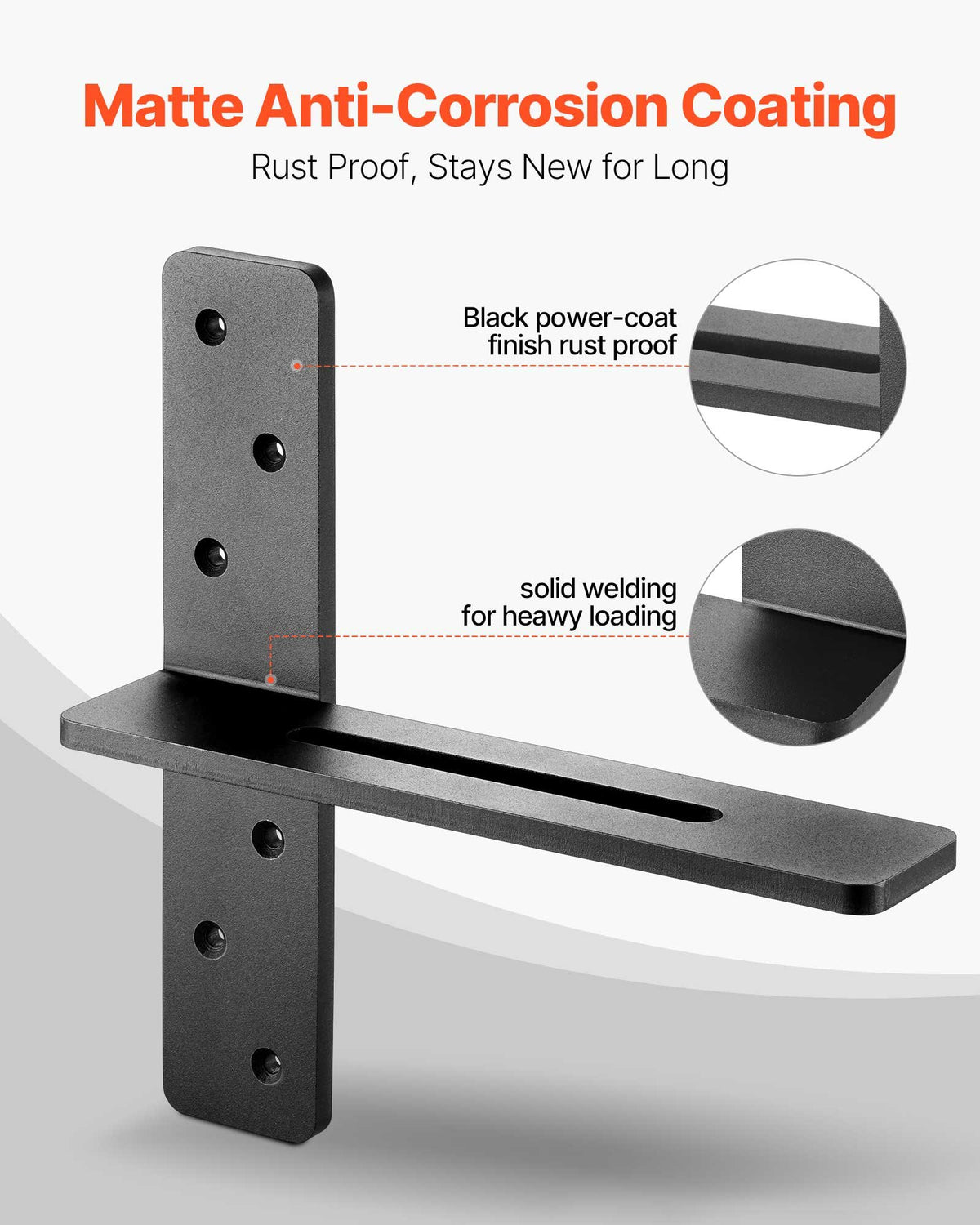 Floating Shelf Brackets, 12 in, 2 Pack