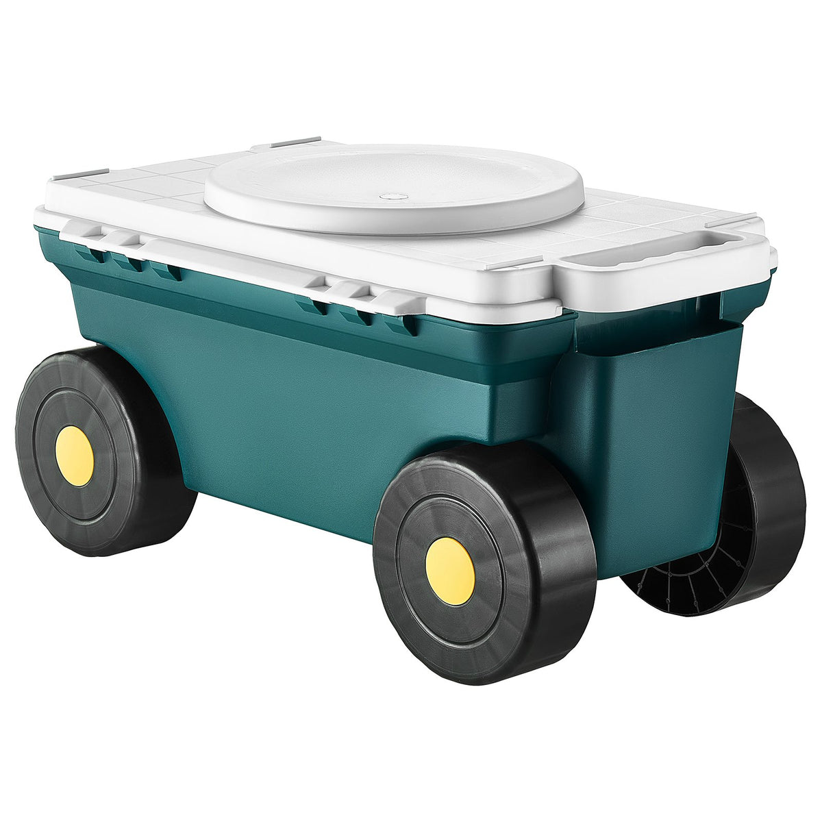 Rolling Garden Cart with Swivel Seat and Storage Bin - image 5