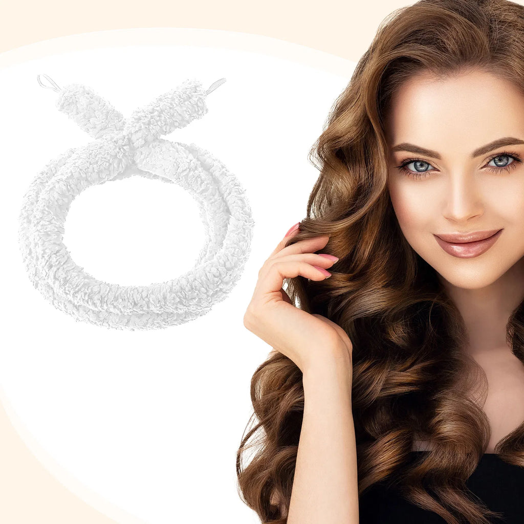Satin Heatless Hair Curler, White - image 4