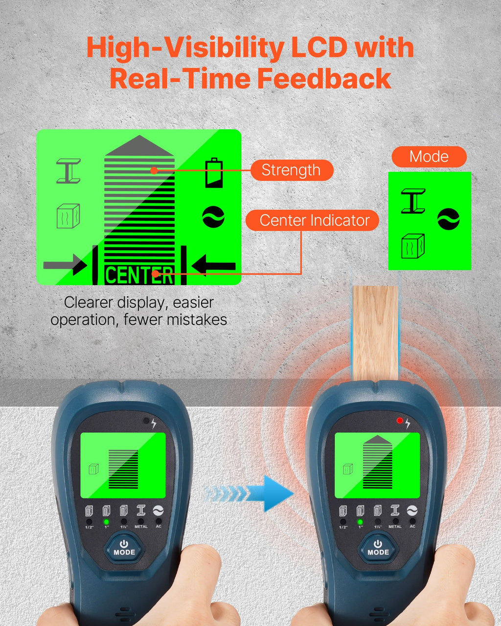 Stud Finder Wall Scanner, 5-in-1 - image 5