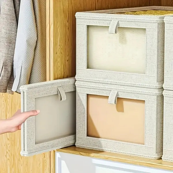 Foldable Clothes Storage Box with Viewing Window