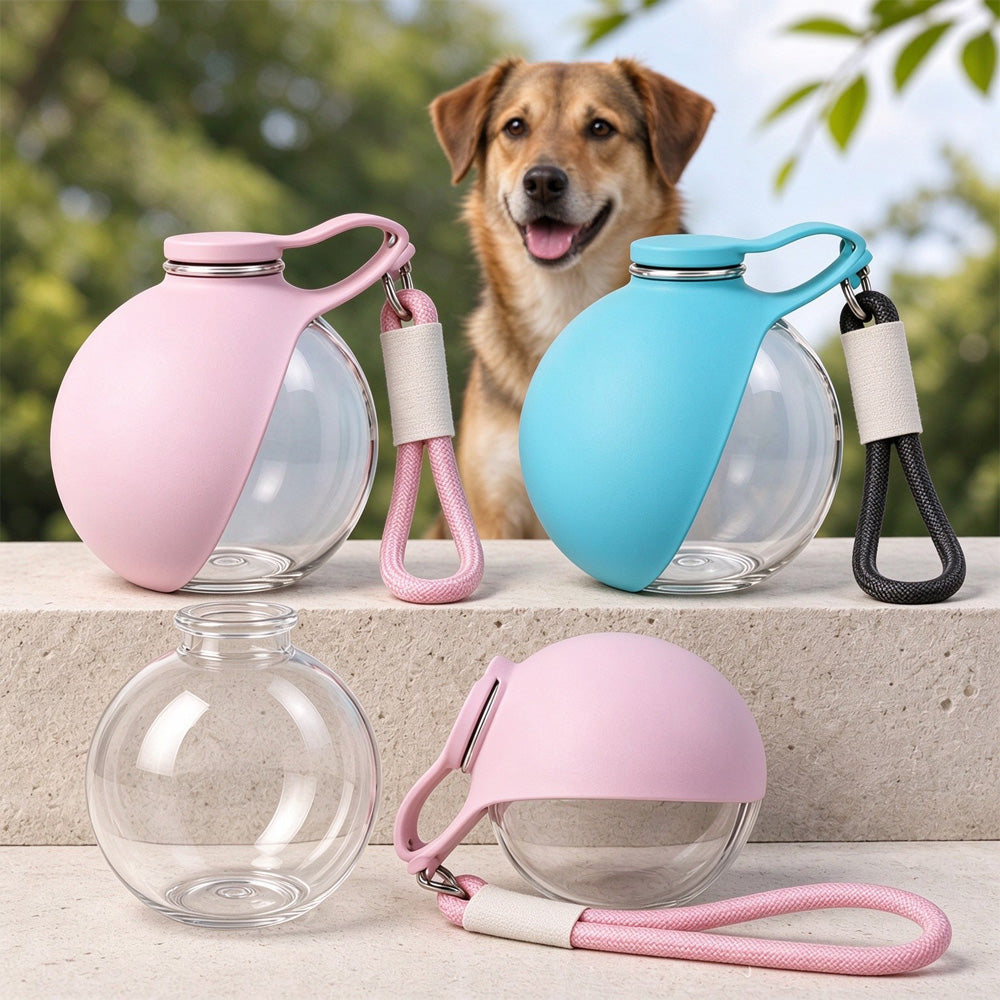 Dog Water Bottle, 285 ml, Pink - image 3